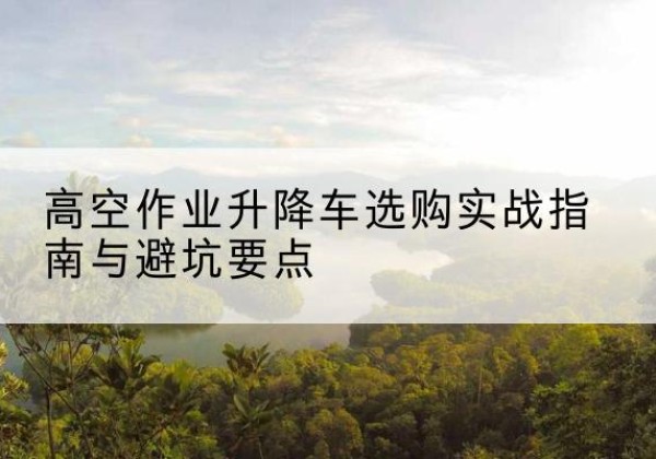 滨州升降车怎么选-高空作业升降车选购实战指南与避坑要点