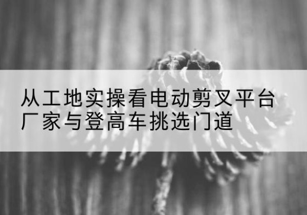 滨州电动剪叉升降平台厂家-从工地实操看电动剪叉平台厂家与登高车挑选门道
